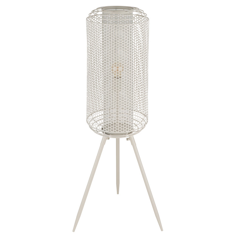 110cm Gloss Novelty Floor Lamp, Creme