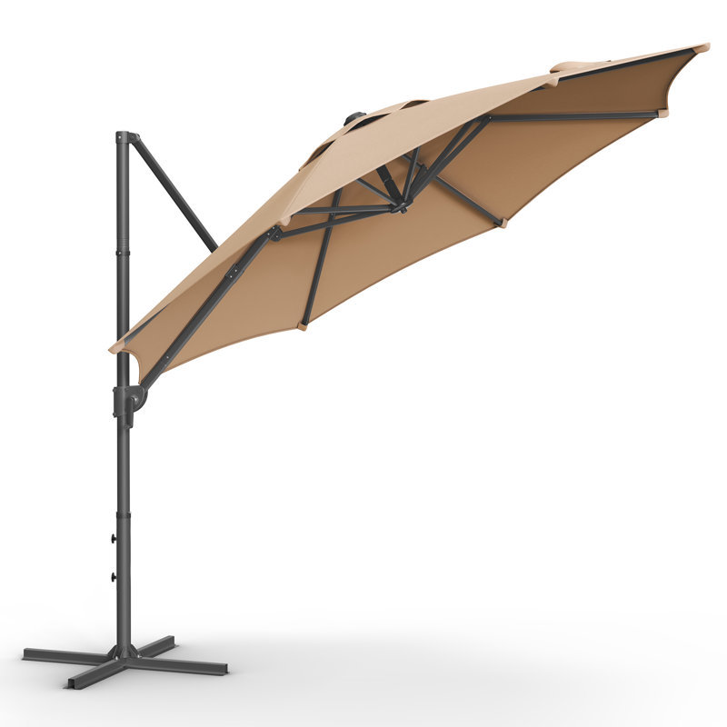 Chanton 300cm Balcony Parasol, Brown