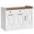 Tilt-Out Laundry Hamper Cabinet With Drawer,And 2 Removable Baskets And 1Door, Farmhouse Laundry Organizer, Two 12-Gallon Laundry Baskets,Particleboard Storage For Bathroom