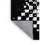 Tapis à motif damier moderne bleu à motif lavable à la machine-2005834769