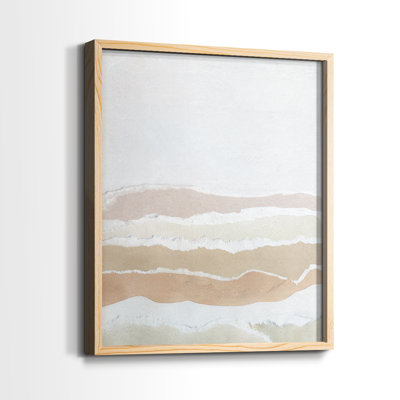 Collage Reflections I, reproduction encadrée - bois massif
