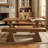 Solid Wood Bench-63 Rustic Dining Bench-517418154