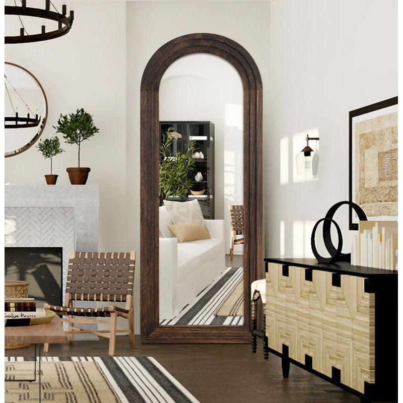 Miroir mural pleine longueur Dainah, Gris anthracite, 64 po x 21 po
