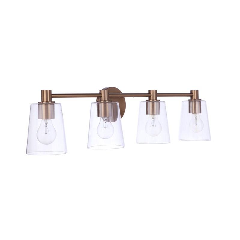 Éclairage pour meuble-lavabo à 4 lumières Boatright, Bronze satiné