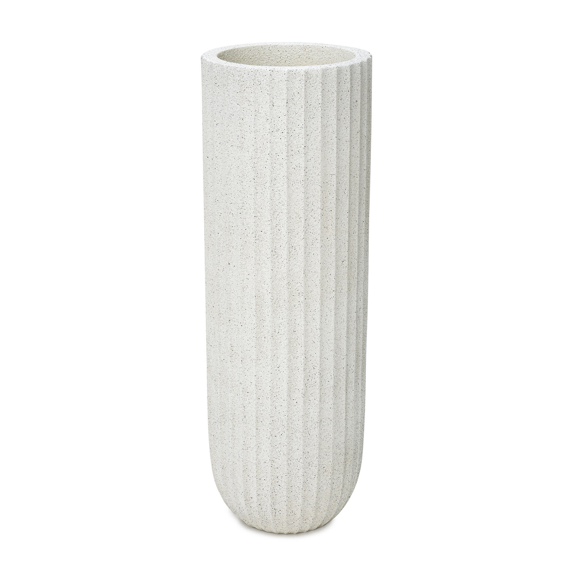 Orren Ellis Masaharu Planter In Rough Speckled White 48 Inch Height ...
