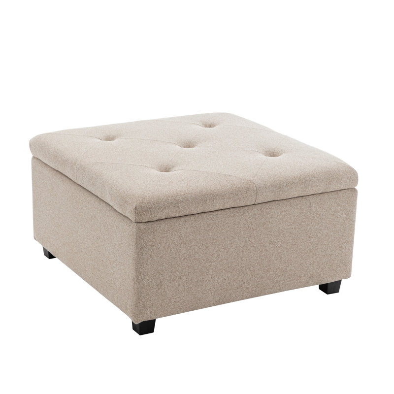 Repose-pieds carré Hokku Designs, Beige