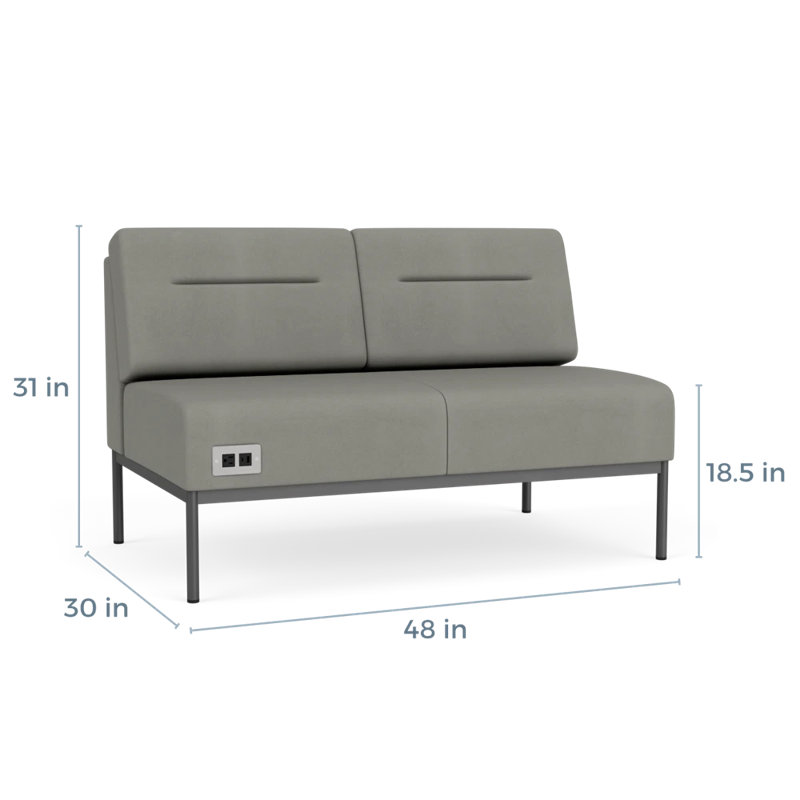 Causeuse Darsey, Gris anthracite, Patriot Plus, Avec alimentation
