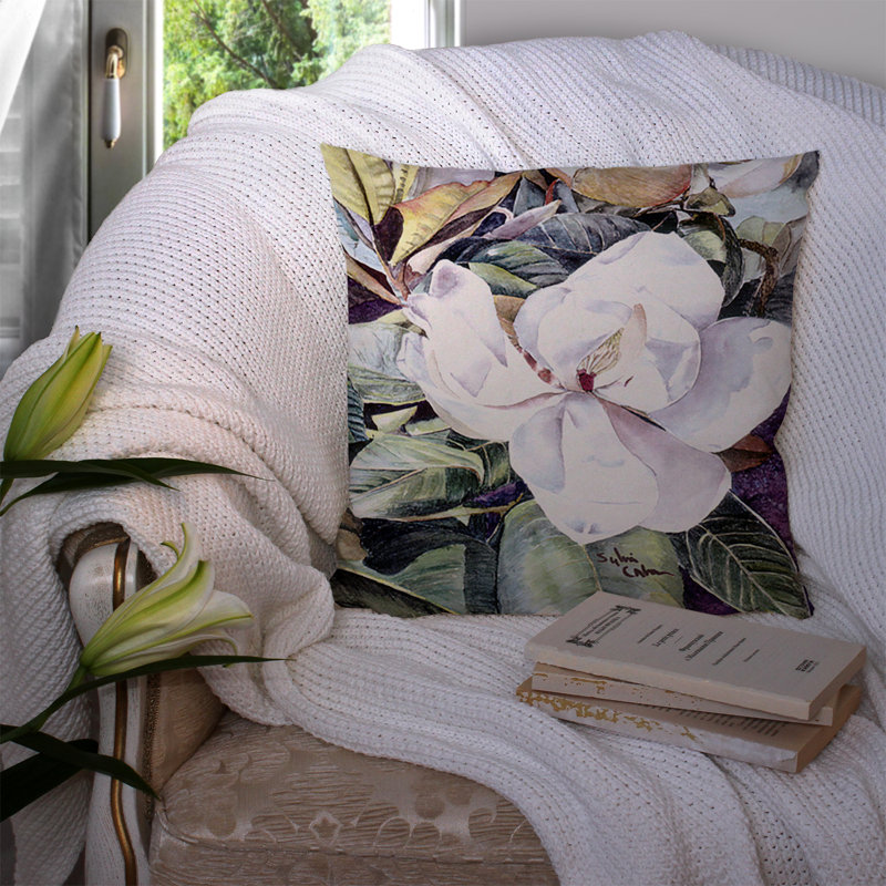 Coussin décoratif intérieur/extérieur magnolia