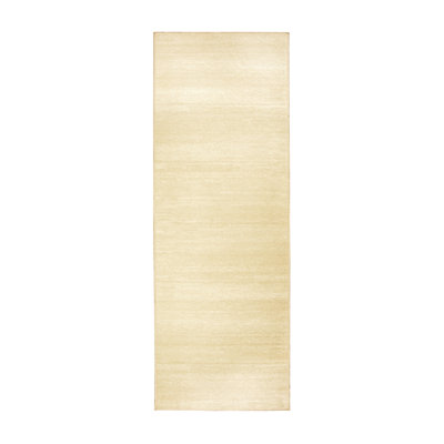 Tapis crème uni tissé à plat crème