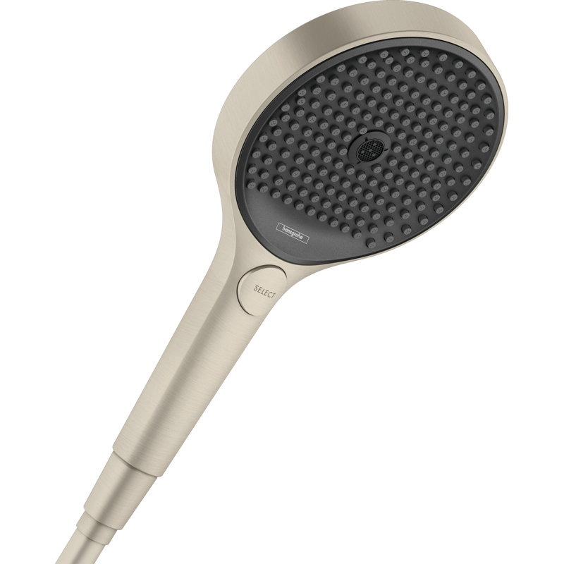 Hansgrohe Rainfinity Handheld 3-Jet Showerhead 130, Brushed Nickel, 1.75 GPM