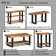 Alpine 27-Inch Solid Acacia Wood 2-Tier Modern Industrial End/Side Table with Live Edge Design