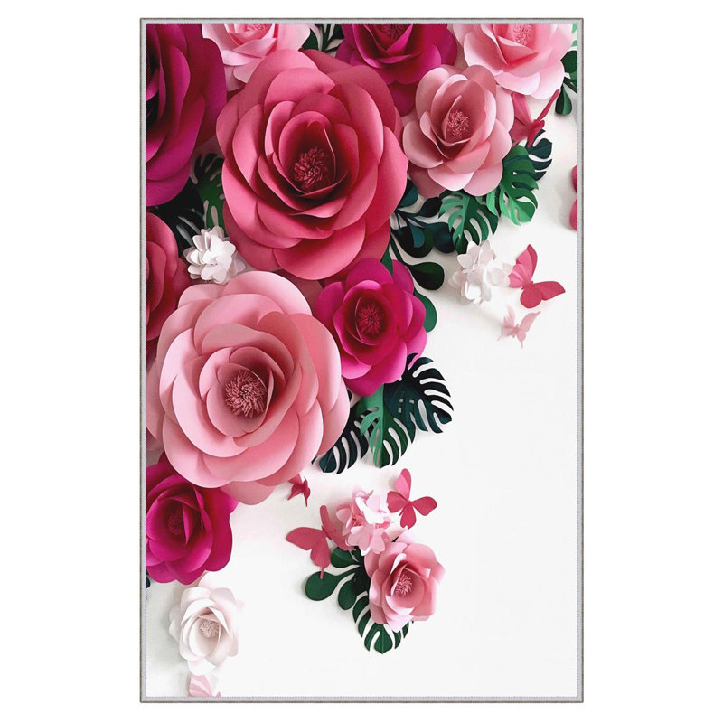Luxurious Woven Area Rug, 100% Polyester, 23.6 x 39.4 inches | 650 g/m², 0.3 in Pile Height | Antibacterial, Non-Slip PVC Dot Underside, Machine Washable | 3D Digital Printing, Perfect for Living Room & Bedroom Decor