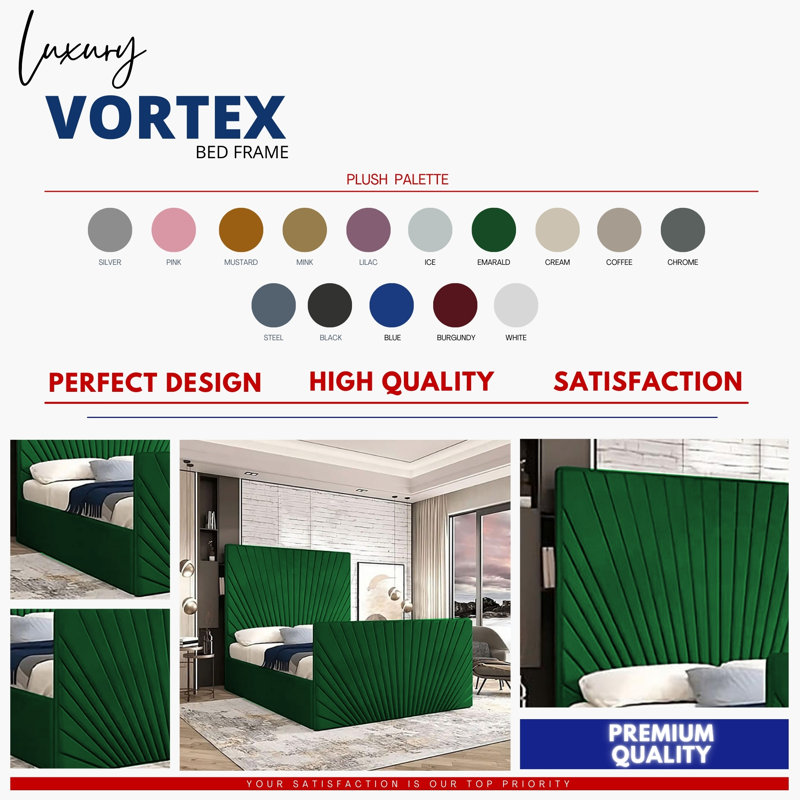 Buckingham Chesterfield Velvet Upholstered Bed Frame - Deep Button, Sprung Slats, Single (3'), Emarald