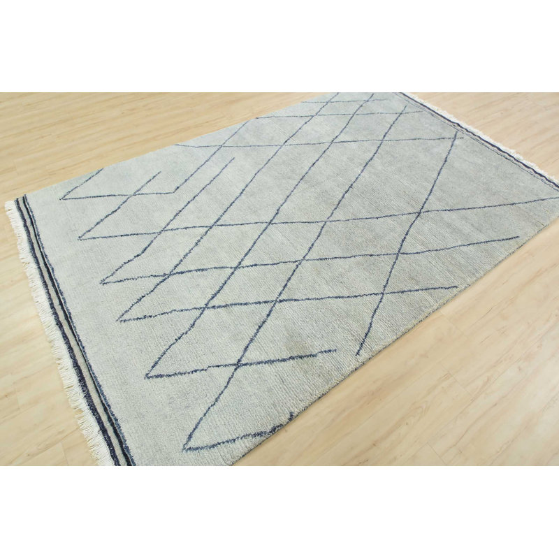 Hand Knotted Wool Moroccan Indoor Rug