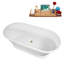 Baignoire autoportante et plateau 65 "avec drain interne Streamline-101697773