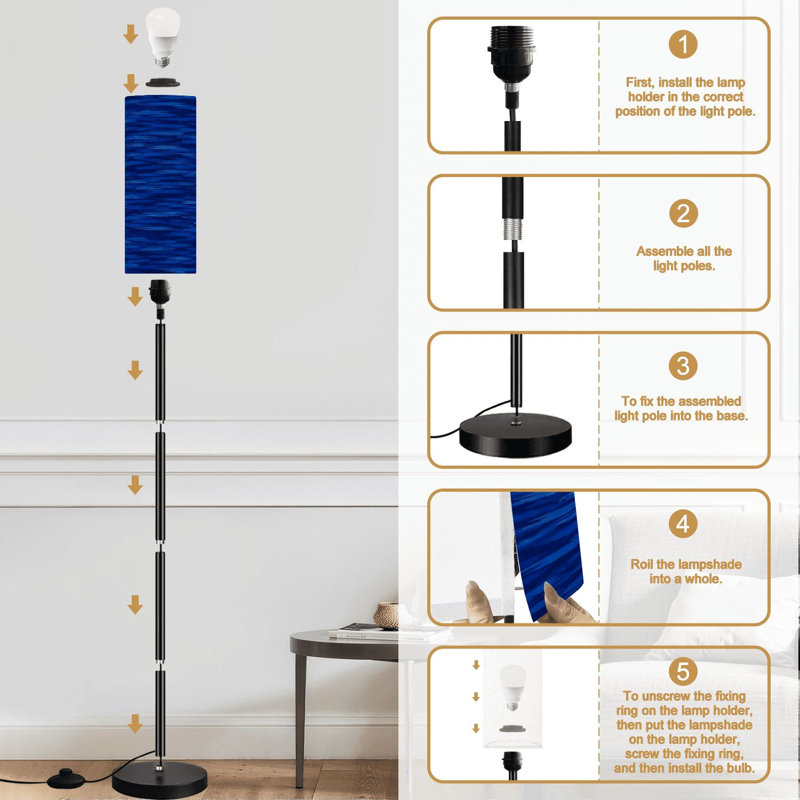 68.5'' Black Traditional Floor Lamp