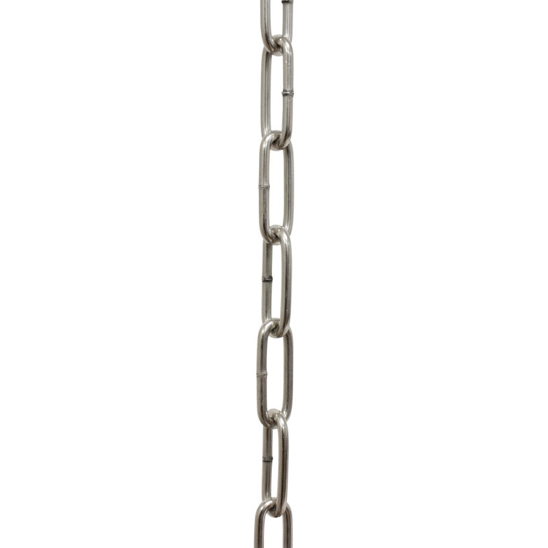 Chaîne de lustre décorative à maillons standard (10 pieds), Nickel brossé
