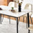White Ceramic Tile Top Dining Table With Metal Legs, 55" X 29.2" W Rectangular 53.83" 29.2