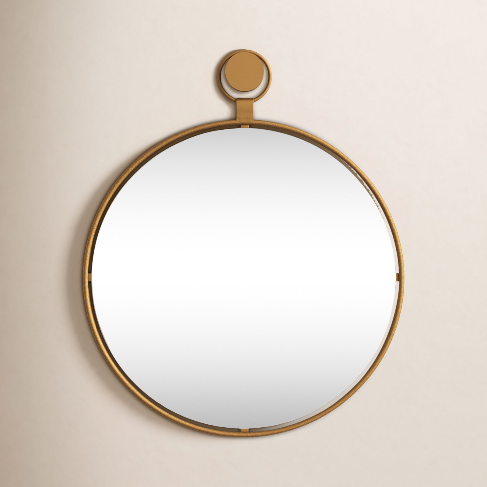 Clarissa Traditional Beveled Accent Mirror, Bronze Gold
