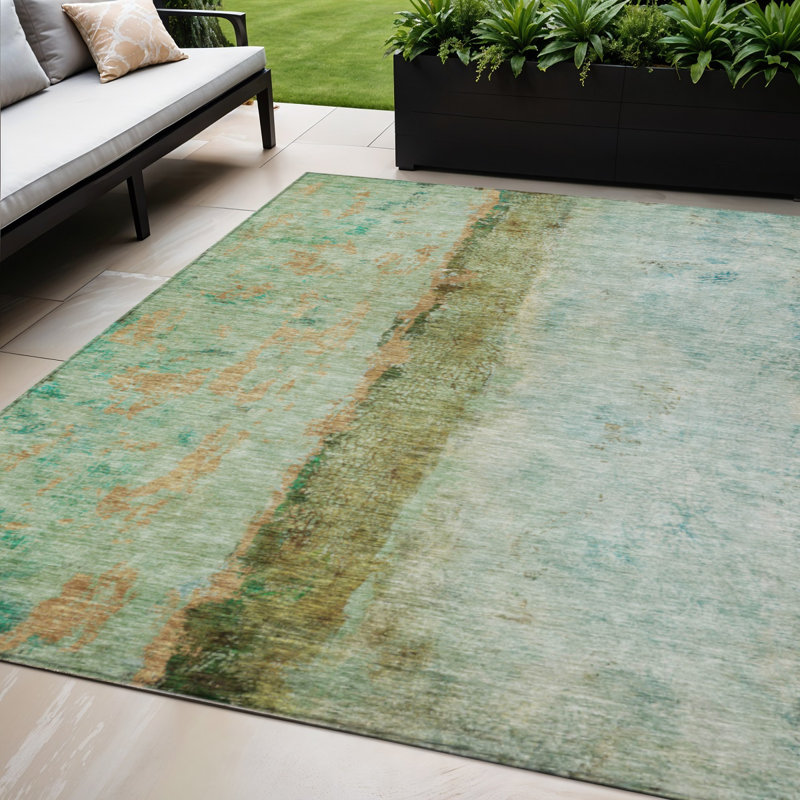 HomeRoots Rectangle Machine Woven Area Rug