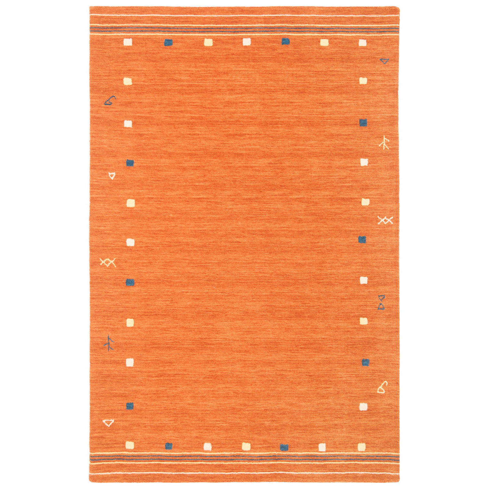 Danette Hand Loomed Wool Rug, Rectangle 5' x 8'