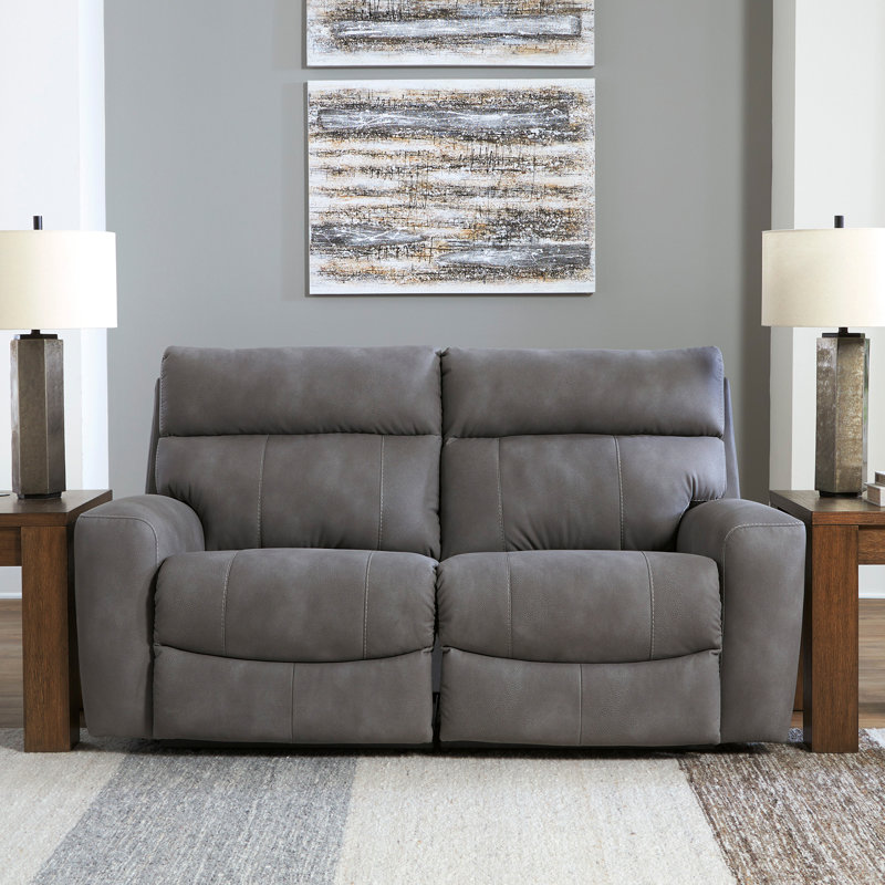 Matsuda 2-Piece Power Reclining Sectional Loveseat, Gris