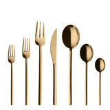 Due Flatware Set - 32 Pieces - Black Gold