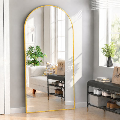 Miroirs muraux pleine longueur 71 po x 26 po en aluminium avec support