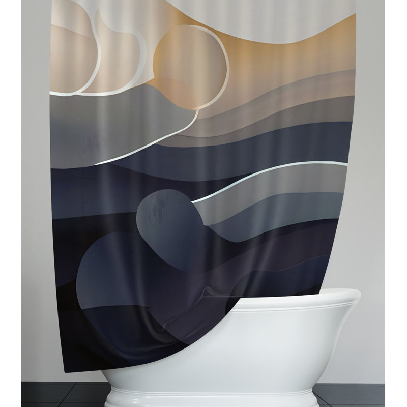 Rideau de douche Claramae, H 72 po x l 70 po