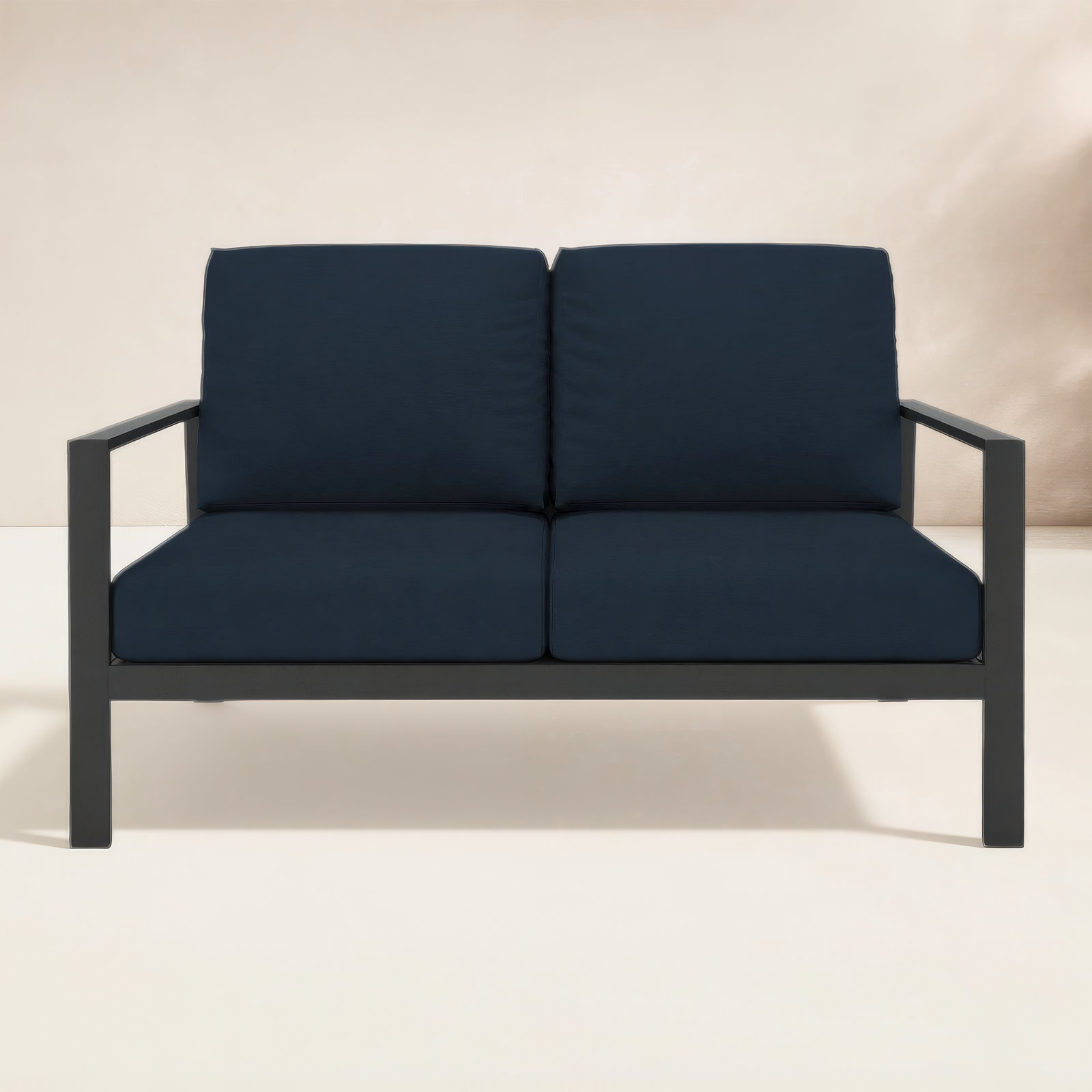Townsend 55" Sunbrella® Patio Loveseat, Canvas Granite Sunbrella® Canvas, No, None