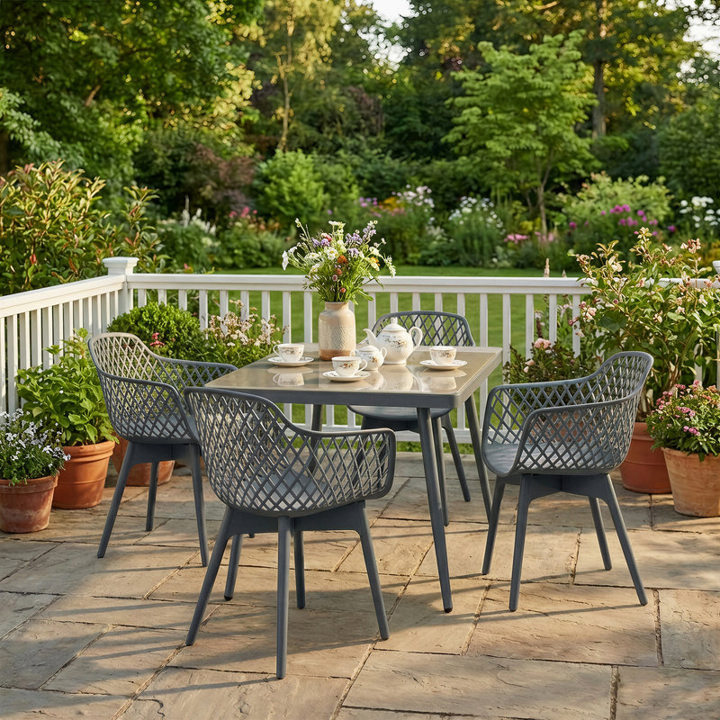 Patio Dining Armchair, Grey