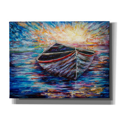 «Wooden Boat At Sunrise» par Lena Owens