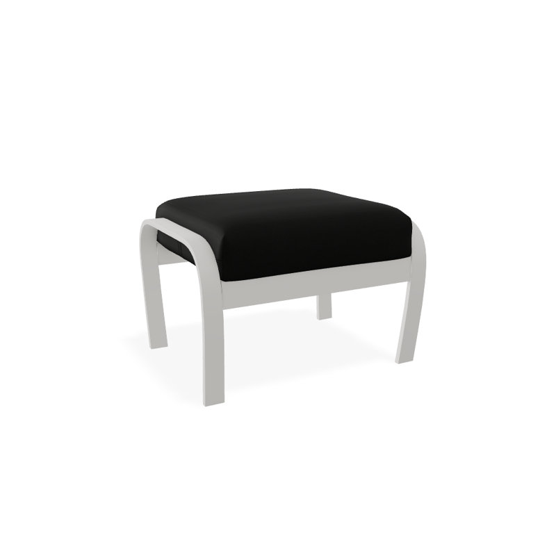 Repose-pieds avec coussin Askar, Neige texturée, Noir 5A