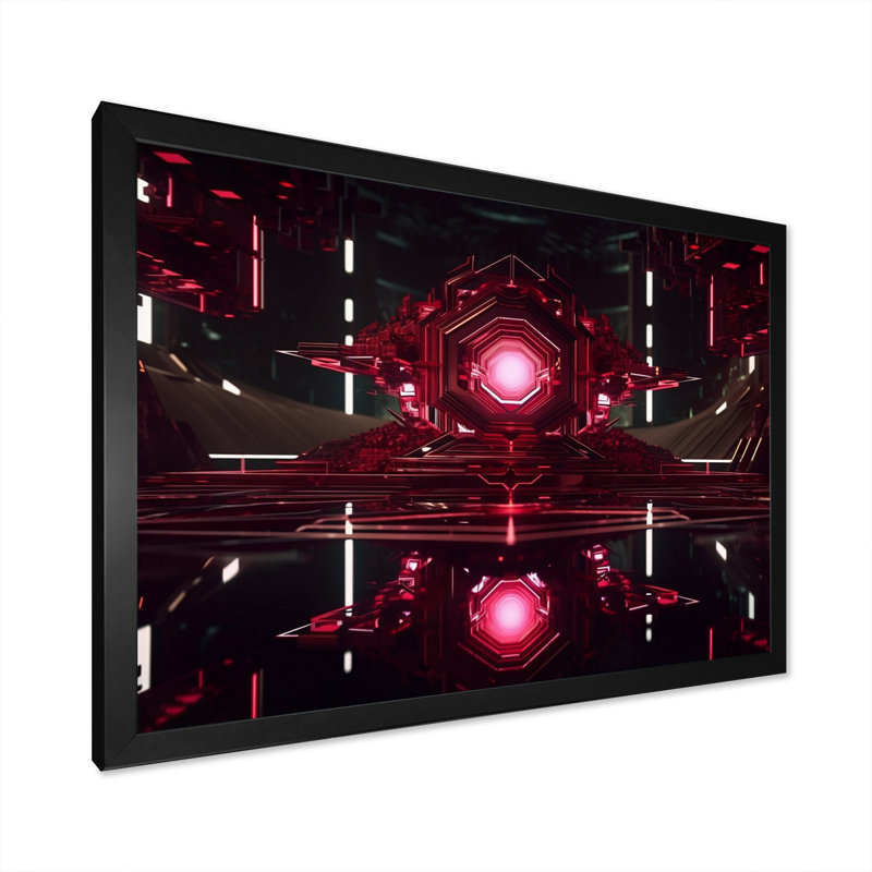 Quantum Universe Futuristic 3D I sur impression sur toile, Cadre simple noir, H 12 po x l 20 po x P 1 po