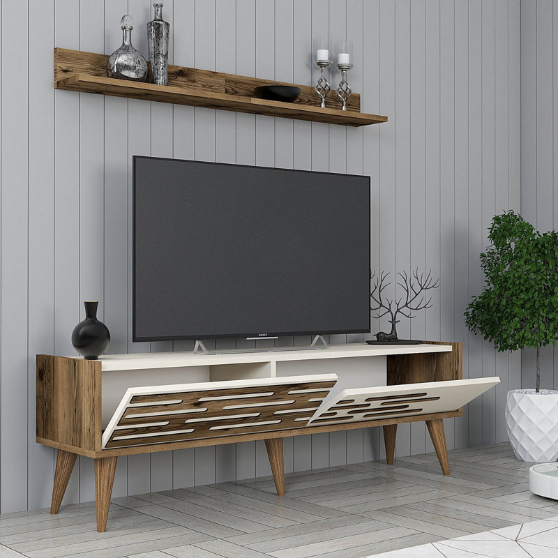 Keikei Unfinished TV Stand, Cream