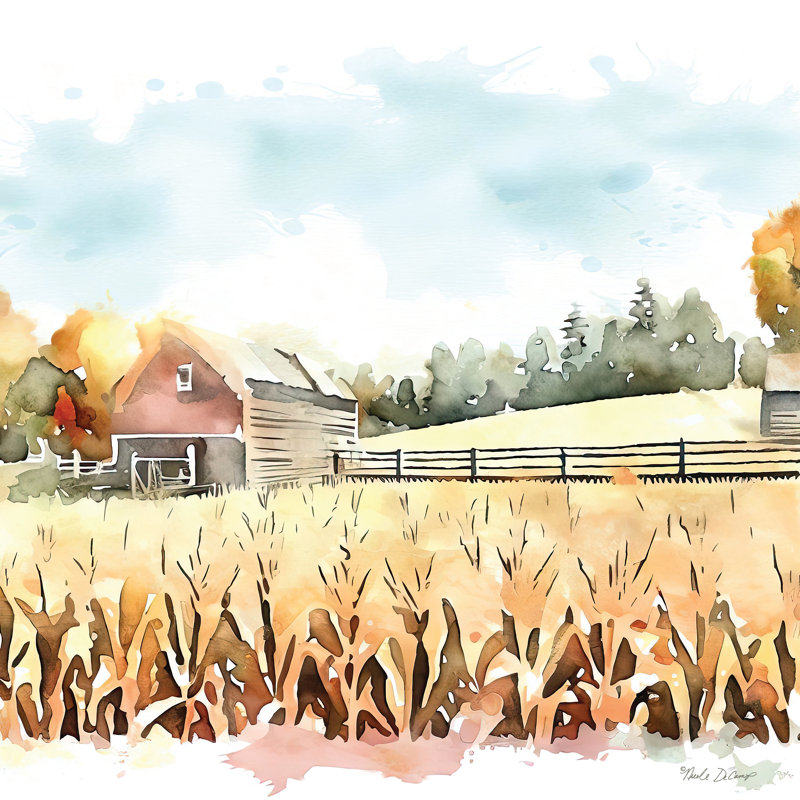 Grange d'automne campagne I, H 20 po x l 20 po