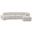 Canapé modulaire moderne en L de 140 po, sans assemblage requis, canapé modulaire Boucle-468603492