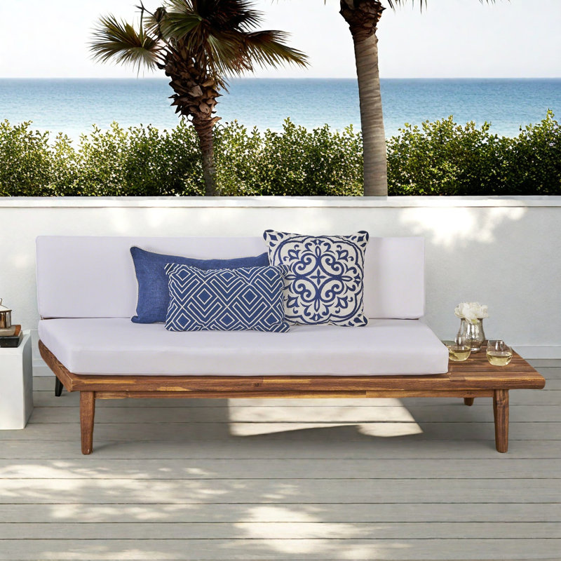 Bynum 76.5'' Upholstered Sofa, White