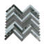 0.6" x 3" Marble Mosaic Tile in Gray/White
