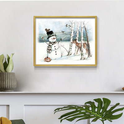 Snow Friends -Framed Print - Restickable