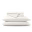 Ensemble de draps et taies d'oreiller en coton Premium Premium 500TC, blanc très grand californien, satin de coton