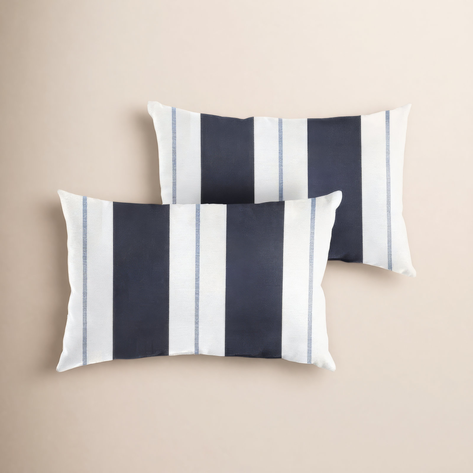 Deana 26" x 16" Sunbrella® Pillow Cover and Insert, Blue/White, 13" H x 20" W