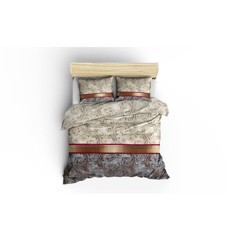 Cotton Blend Percale Duvet Cover, Beige, Twin Duvet Cover + 1 Sham