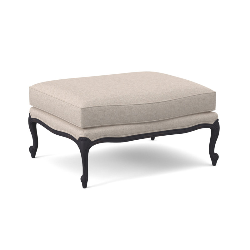 Repose-pieds standard St. Helena, Ébène vintage, Lin de Venise