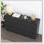 Commode 9 tiroirs pour chambre à coucher avec grands tiroirs, commode en bois, grande commode de plancher, long meuble télé moderne, table d'appoint de rangement Mid-Century-53376401