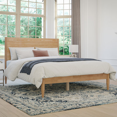 Besan Solid Wood Headboard Bed Frame