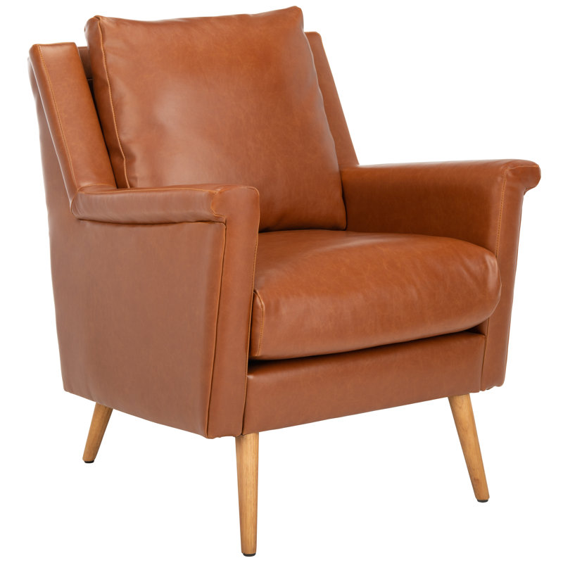 Velveteen Faux Leather Armchair