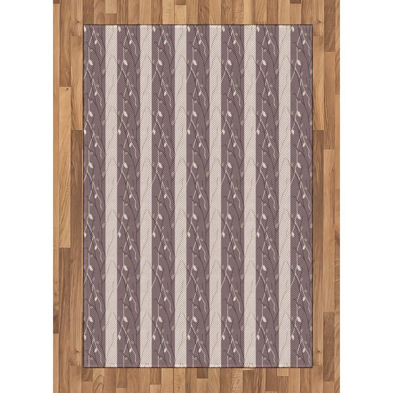 Floral High Density Long Fiber Poly Threads Decorative Area Rug Carpet, Rectangle 4' x 5'8"