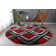 Corey-Leigh Abstract Shag Red/Gray Area Rug