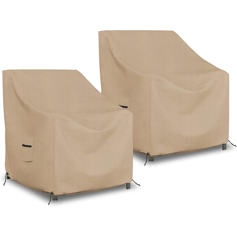 High Density Waterproof Outdoor Patio Chair Cover, All Weather Protection 2 PCs Patio Deep Seat Chair Cover Protector (Set of 2)